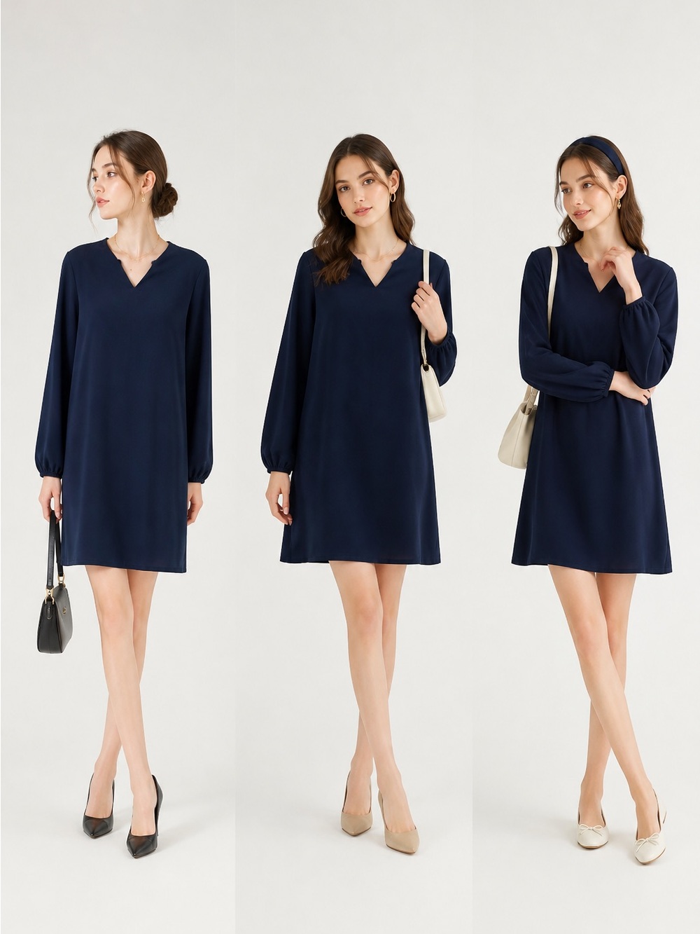 Banana Republic Black V-Neck Mini Dress